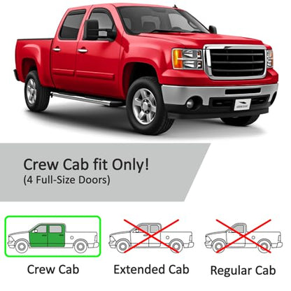 in Channel Extra Durable Rain Guards for Trucks GMC Sierra 2500HD