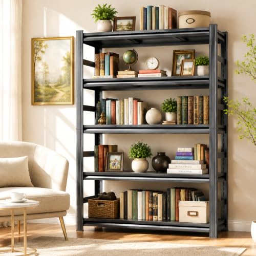 Heavy Duty Metal Bookshelf Adjustable Storage Shelving Unit for Home Office