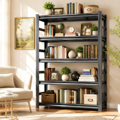 Heavy Duty Metal Bookshelf Adjustable Storage Shelving Unit for Home Office