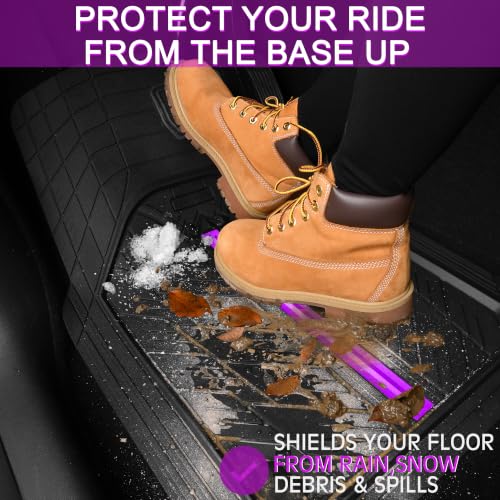 Metal Medium Rubber Floor Mats for Car Heavy Duty Car Mats All Weather (4 Count)