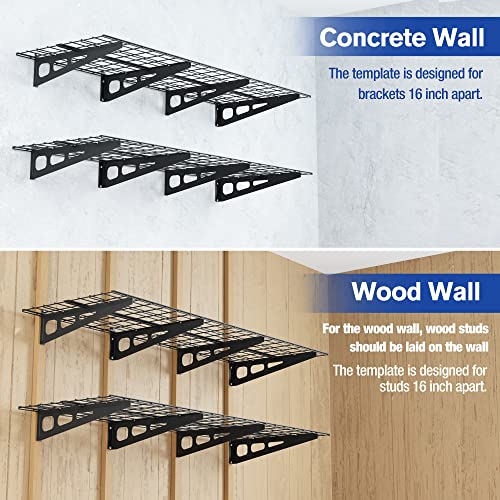 2 Pack 2x6FT Garage Wall Shelving