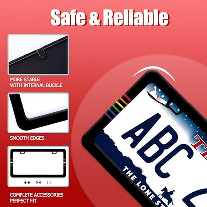 Gay Rainbow Line License Plate Frame Funny LGBT License Plate Frames