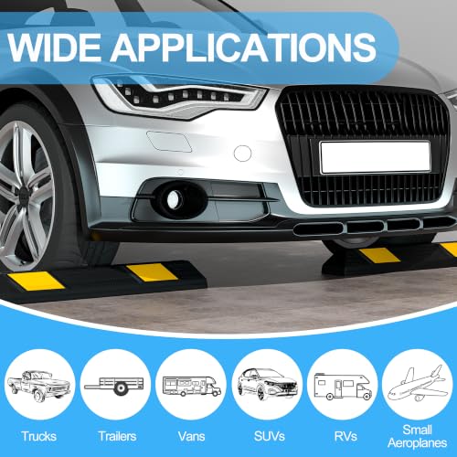 2PCS Rubber Parking Guide Tire Blocks