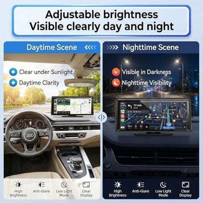 8.1" Wireless CarPlay Screen with 2K Dash Cam & 1080P Backup Camera