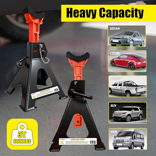 Jack Stands 3 Ton (2 Count)