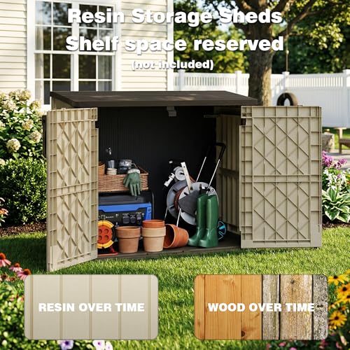 Waterproof Outdoor Storage Box 36 Cu Ft with Lockable Doors