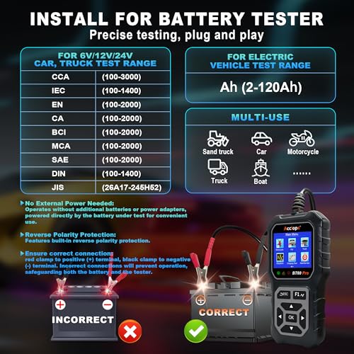 BT60 PRO Car Battery Tester 6V