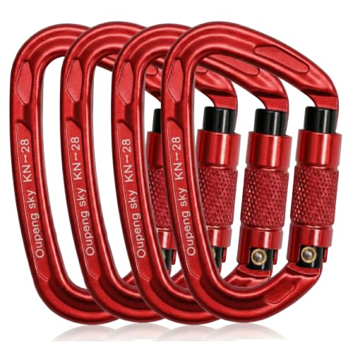 Auto Locking Carabiner Clips (4 Count)