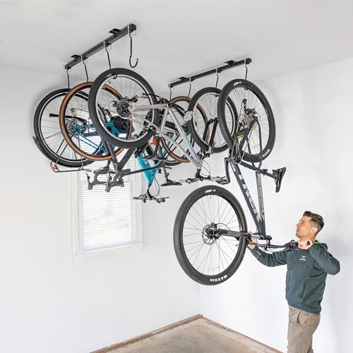 Adjustable Ceiling Mounted Bike Rack for Garage