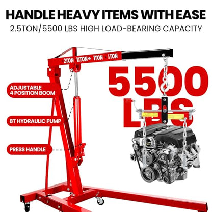 2.5 ton Engine Lift Cherry Picker with 8 ton Hydraulic Pump
