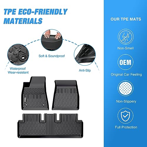 TPE Floor Mats for Tesla Model 3 2020 2021 2022 2023