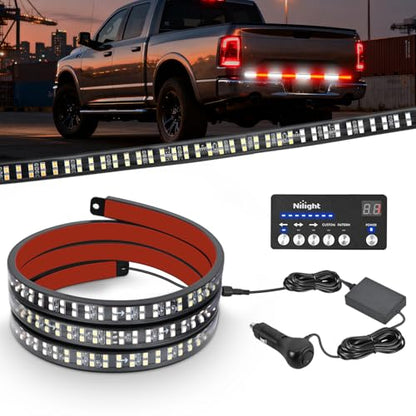 49 Inch Emergency Strobe Light Strips with Controller Red White