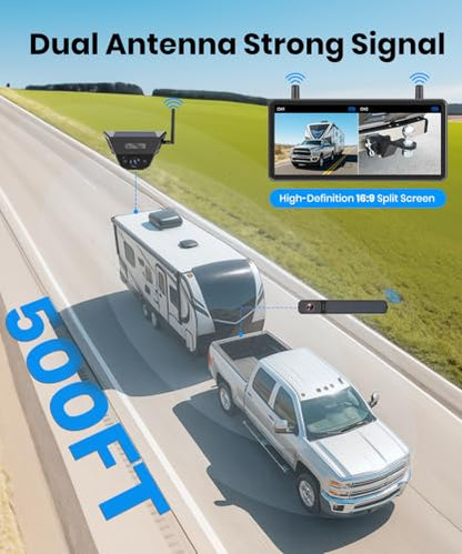 2 Solar Wireless Backup Camera System (3 Count)