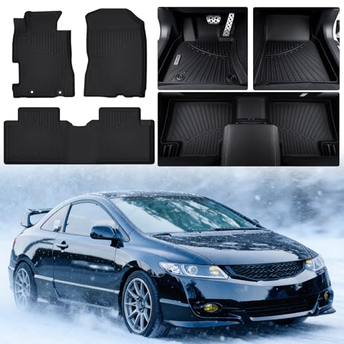 All Weather Floor Mats Fits for Honda Civic 2011 2010 2009 2008 2007 2006