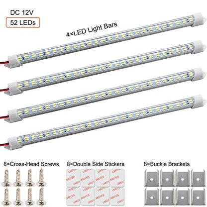 12V Interior LED Light Bar for Car (4 Count)