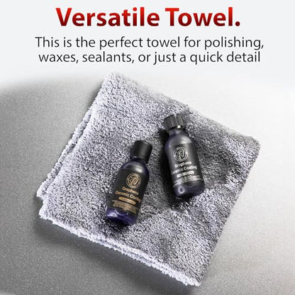 Adam's Borderless Grey Microfiber Towel