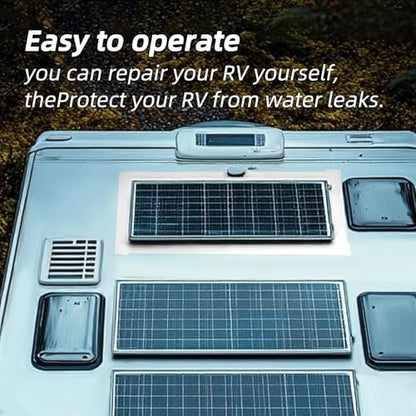 RV Roof Repair White Tape