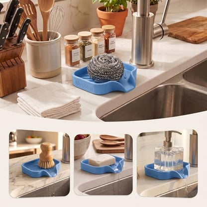 Silicone Soap Dish with Drain Spout