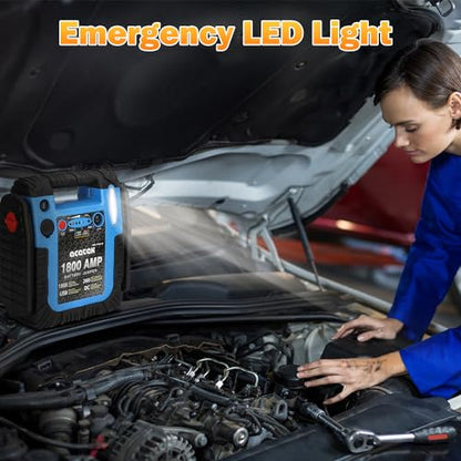 1800 Amp Jump Starter with Air Compressor