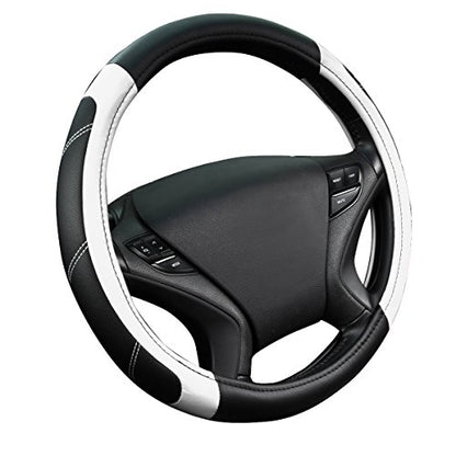Line Rider Microfiber Leather Sporty Steering Wheel Cover Universal Fits for 95% Truck