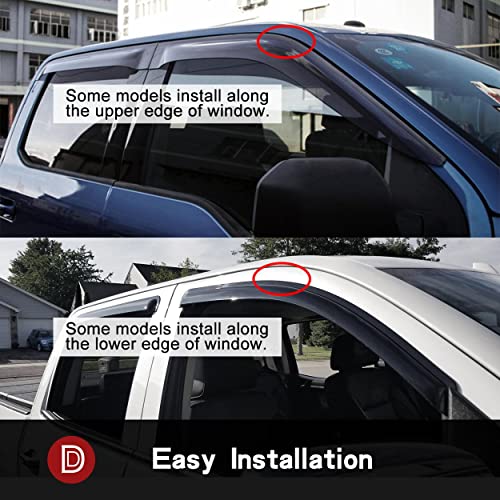 Window Visors Rain Guards for 1993 (4 Count)