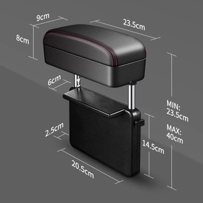 Car Armrest Storage Box for Tesla Model 3 2017 2018 2019 2020 2021 2022 2023, Adjustable Arm Rest Pads Comfort Extender Center Console Cover Arm Relaxation Support Mat