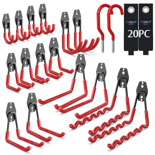 Heavy Duty Garage Wall Hooks 20 Pack (20 Count)