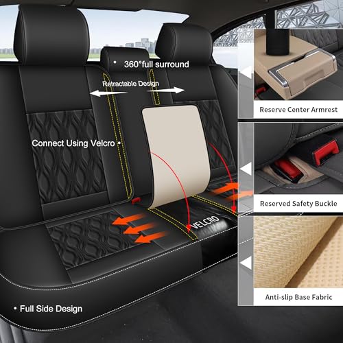 Full Set Waterproof Leather Seat Covers for Toyota Camry 2002