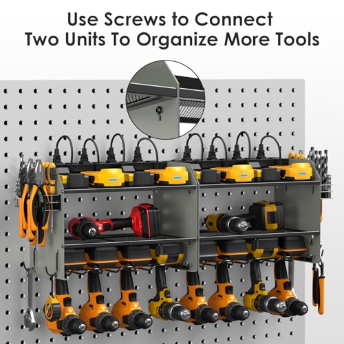 Modular Power Tool Organizer Wall Mount Charging Station