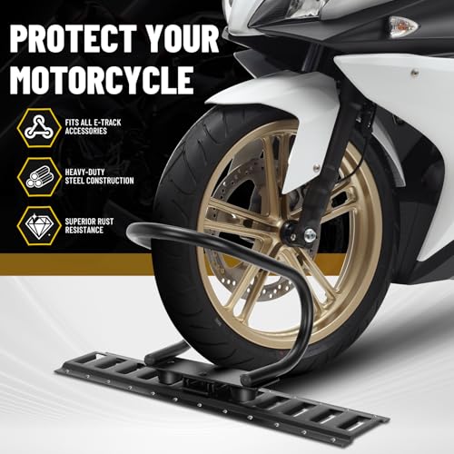4Pcs E Track Wheel Chock with Trailer Floor Rubber Pad