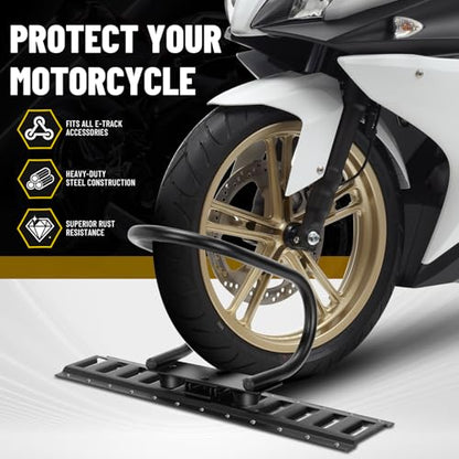 4Pcs E Track Wheel Chock with Trailer Floor Rubber Pad