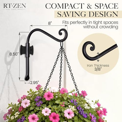 Plant Hangers Outdoor or Indoor Heavy Duty Wall Bracket Hooks (2 Count)