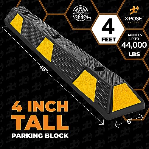 48" Heavy Duty Rubber Parking Stopper (10 Count)