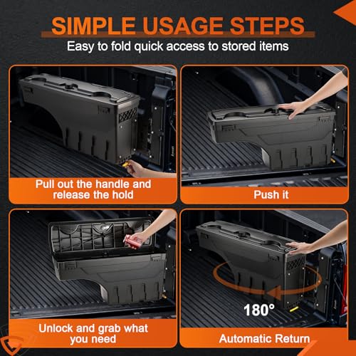 Truck Bed Swinging Toolbox Fits for Ford F (7.5 Count)