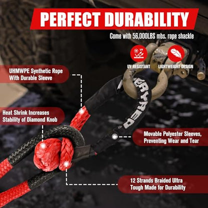 Kinetic Recovery Rope Kit with 2 Soft Shackles