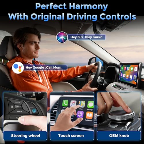 2-in-1 Wireless CarPlay & Android Auto Adapter, Plug & Play