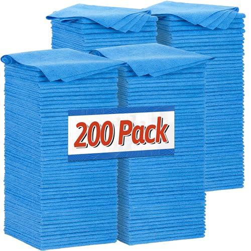 Shop Towels Microfiber Cleaning Cloth Bulk (200 Count)