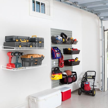 Garage Wall Shelves 23.6"x11.8" Wall Mount Metal Shelves 2 Pack (2 Count)