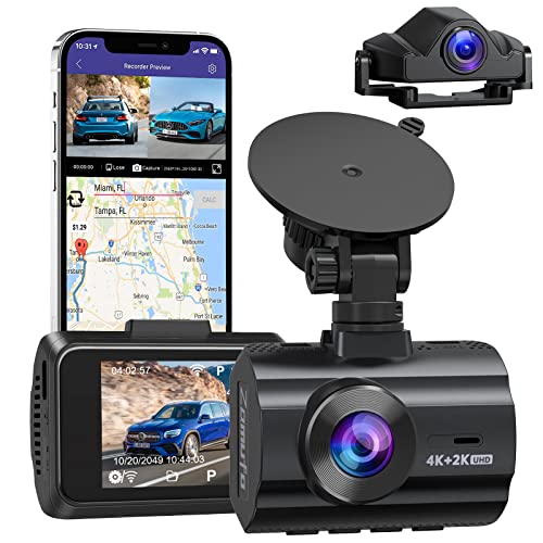 4K Dash Cam Front and Rear