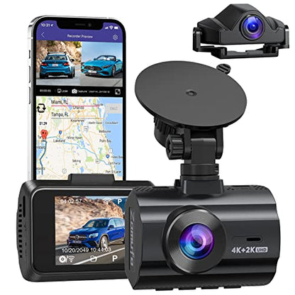 4K Dash Cam Front and Rear