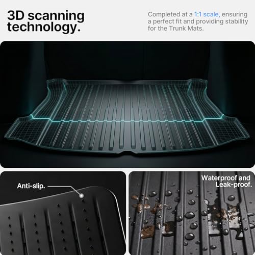 All Weather Cargo Liners for Tesla Model 3 Trunk Mats (3 Count)