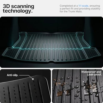 All Weather Cargo Liners for Tesla Model 3 Trunk Mats (3 Count)
