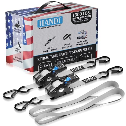 USA Based Retractable Ratchet Straps (2 Count)