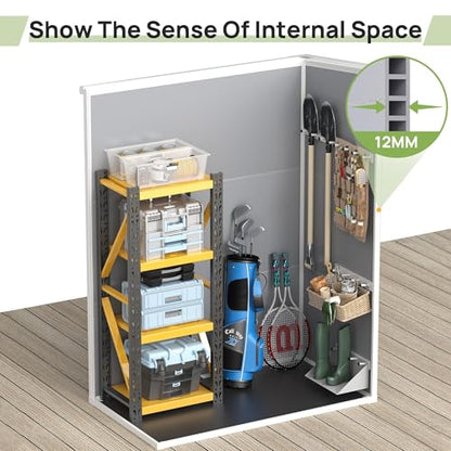 Outdoor Plastic Storage Shed with Floor