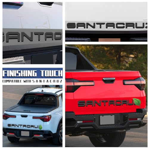 Tailgate Insert Letters Compatible for 2022 2023 2024 2025 Santa Cruz 4D Raised Tailgate Decal Letters