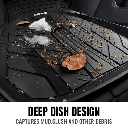 3 Row Heavy Duty Rubber Car Mats (4 Count)