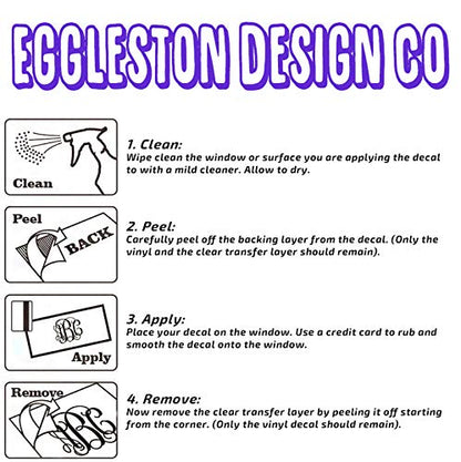 Large Custom Business Name and Website Description Text Decal Sticker for Car Windows