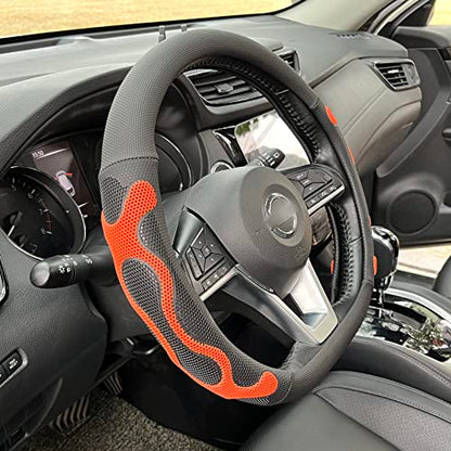 D Shaped Comfy Grip Steering Wheel Cover 14.5