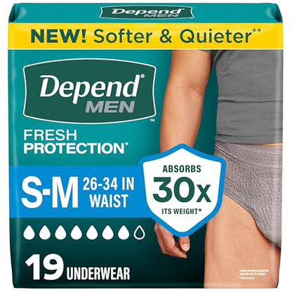Fresh Protection Adult Diapers for Men (19 Count)