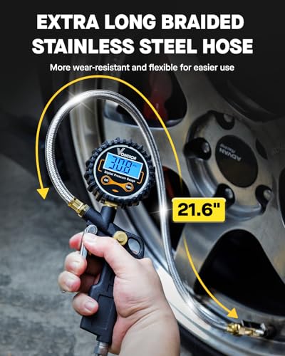 Digital Tire Pressure Gauge with Inflator